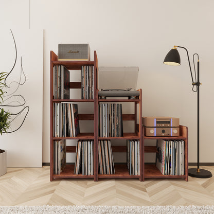Summit Record Player Stand With Vinyl Storage