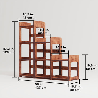 Summit Record Player Stand With Vinyl Storage