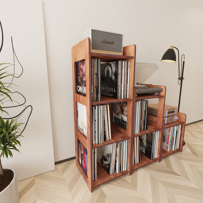 Summit Record Player Stand With Vinyl Storage - Furonic