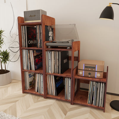Summit Record Player Stand With Vinyl Storage - Furonic