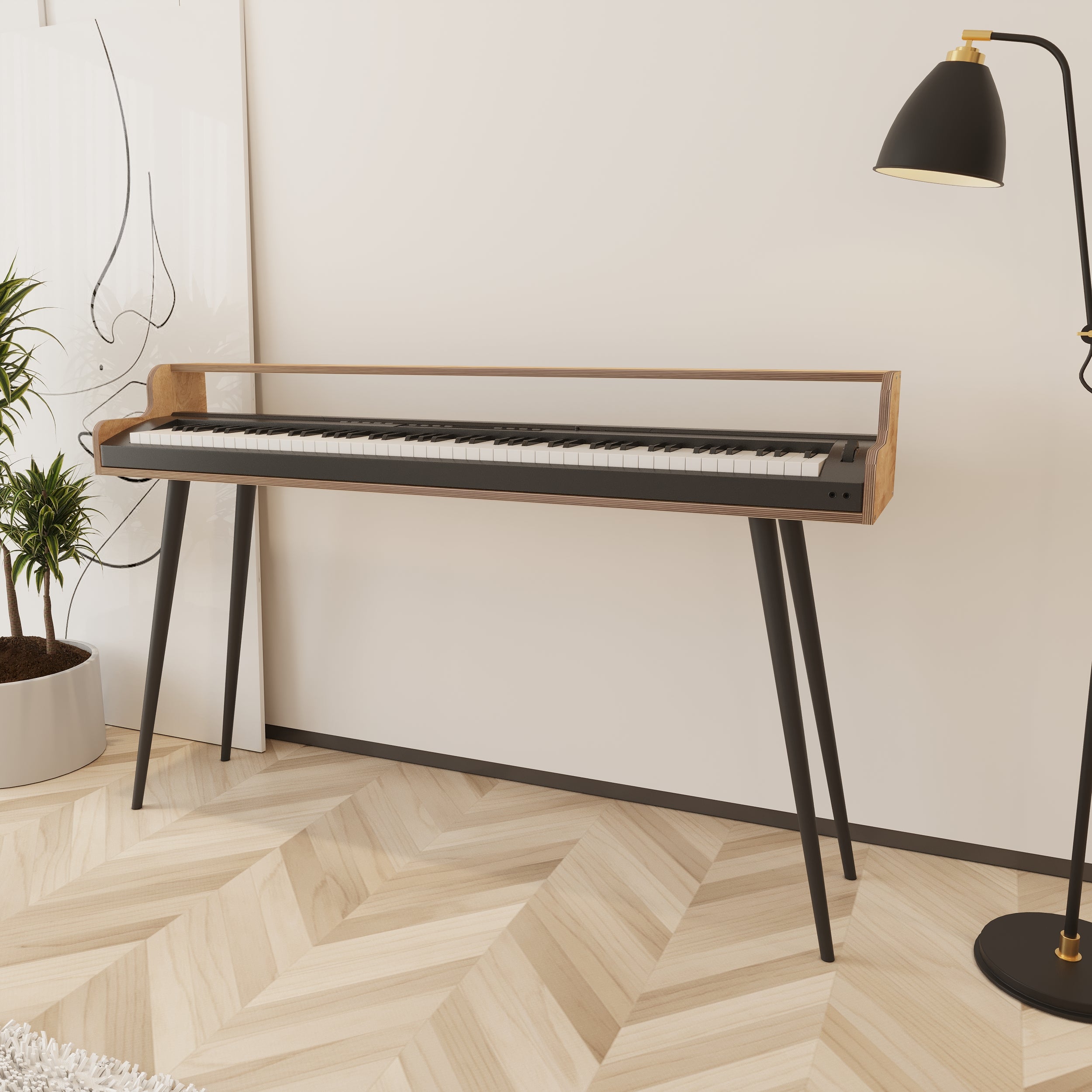 Chime Wooden Keyboard & Piano Stand